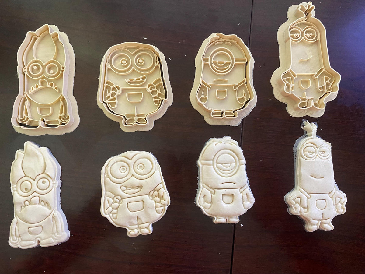 Minion cookie cutters for baking 4/pk