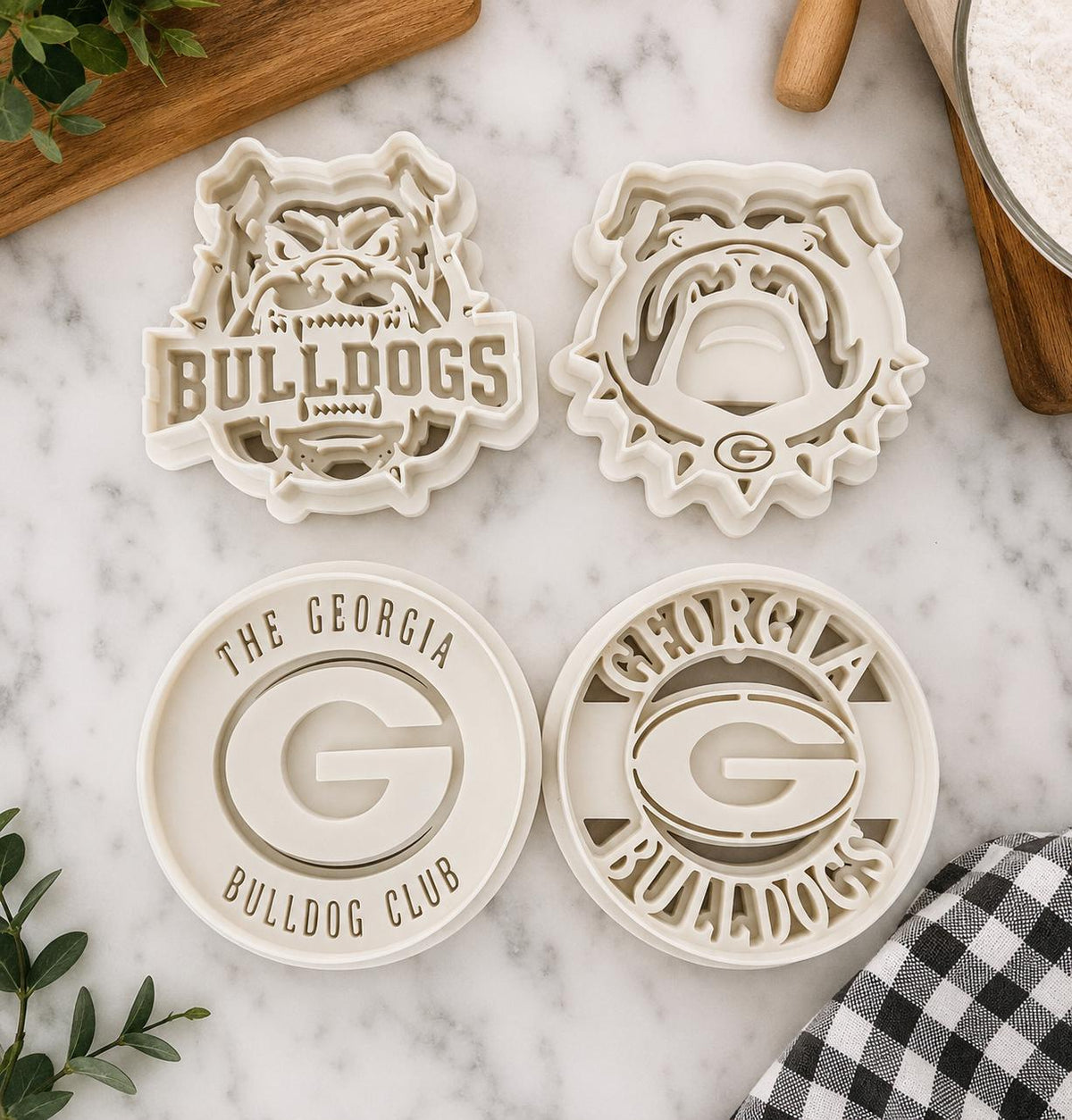 Georgia Bulldogs Inspired Cookie Cutters  Set - 4/pk
