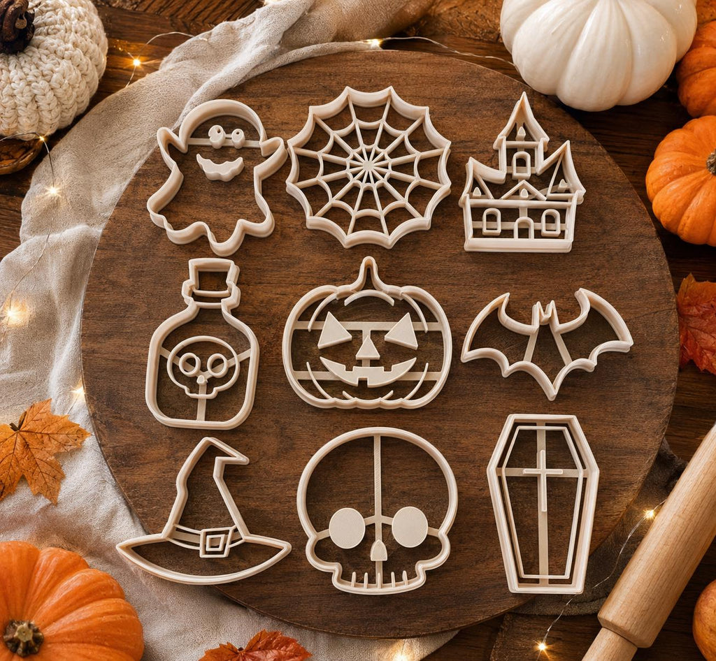 Halloween Cookie Cutter Set – Spooky Cookie Cutters for Halloween Baking, Decorating & Crafts