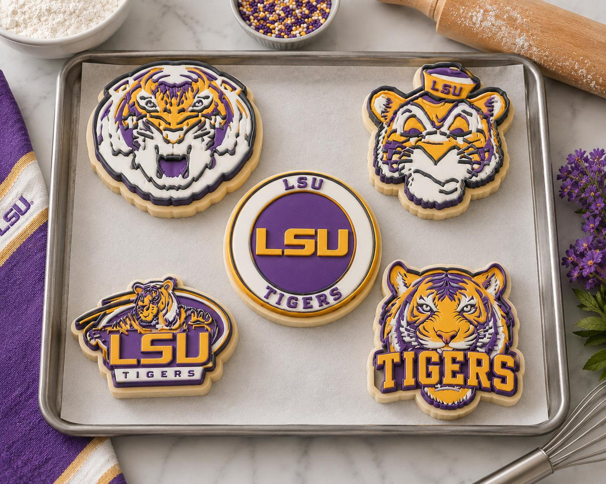 LSU Tigers Cookie Cutter Set 5/pk – Perfect for Game Day, Tailgates & Tigers Fans