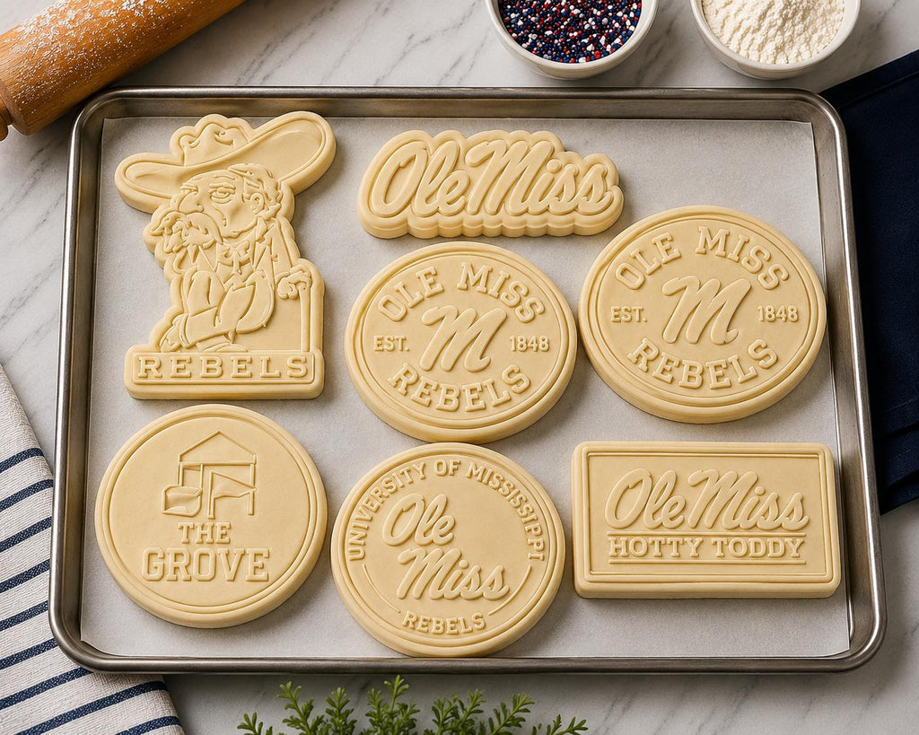 Ole Miss Cookie Cutter Set  6/pk  Perfect for Game Day, Tailgates & Rebels Fans Set