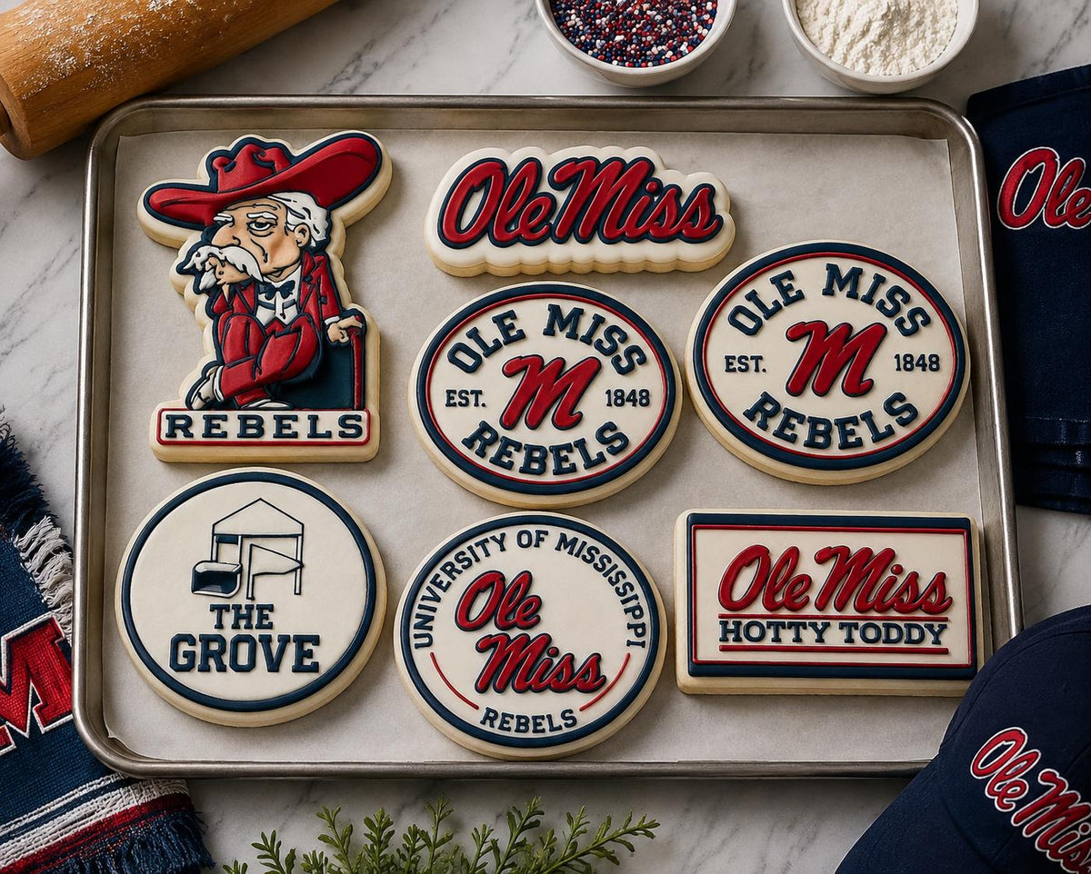 Ole Miss Cookie Cutter Set  6/pk  Perfect for Game Day, Tailgates & Rebels Fans Set