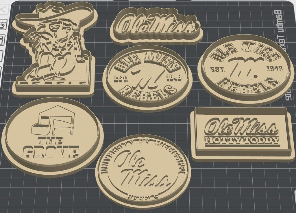 Ole Miss Cookie Cutter Set  6/pk  Perfect for Game Day, Tailgates & Rebels Fans Set