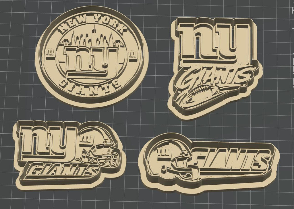 New York Giants Inspired Cookie Cutters – 4pc Set