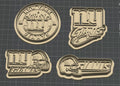 New York Giants Inspired Cookie Cutters – 4pc Set