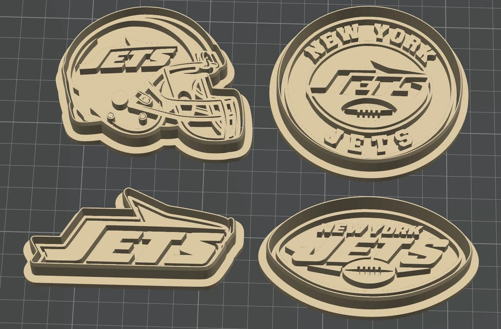 New York Jets Inspired Cookie Cutters – 4pc Set