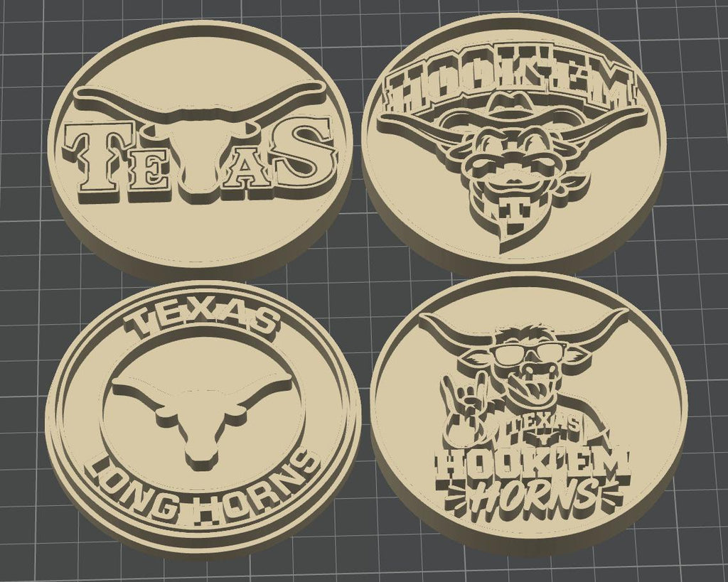 Texas Longhorns Inspired Cookie Cutters – Set of 4