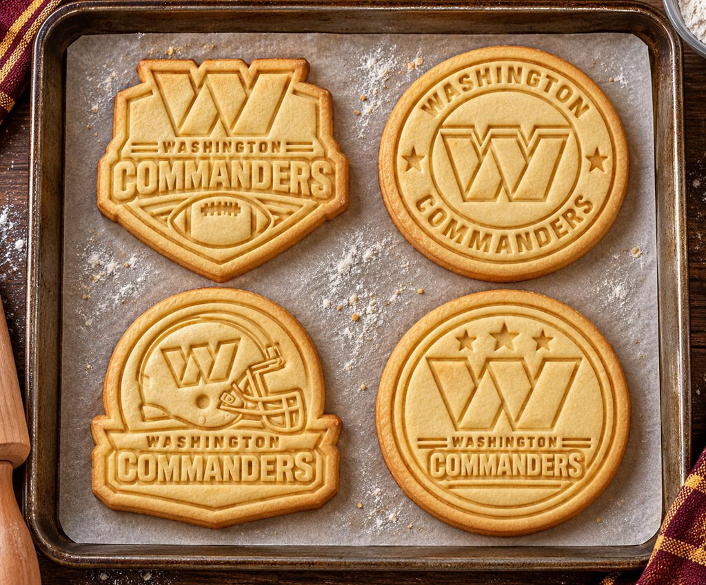 Washington Commanders Inspired Cookie Cutters – 4pc Set