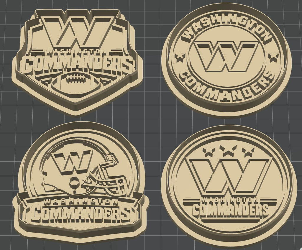 Washington Commanders Inspired Cookie Cutters – 4pc Set