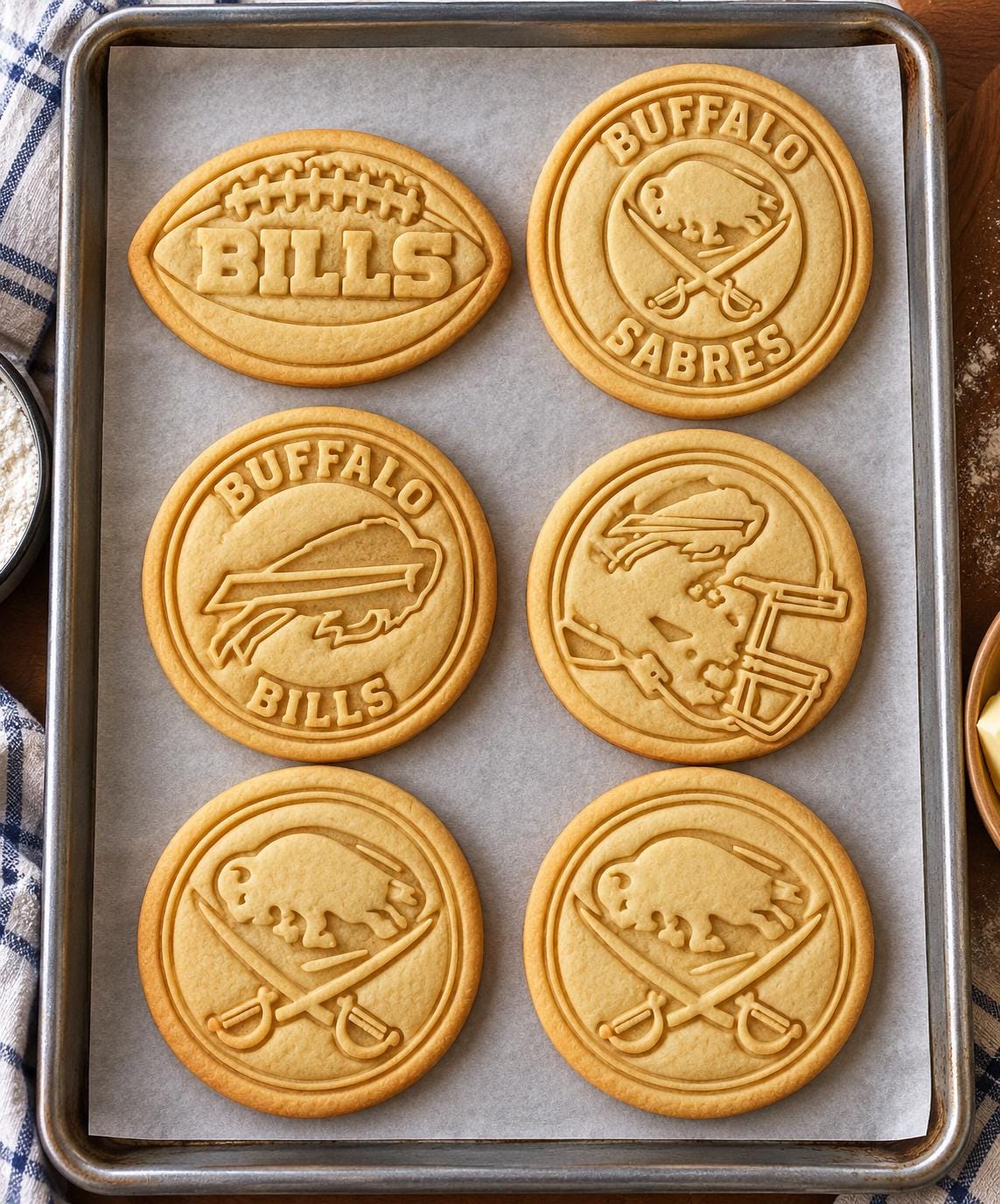 Buffalo Football & Hockey Cookie Cutters – 6pc Set