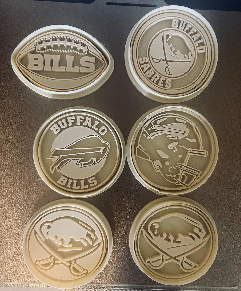 Buffalo Football & Hockey Cookie Cutters – 6pc Set