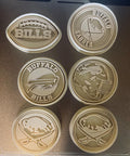 Buffalo Football & Hockey Cookie Cutters – 6pc Set