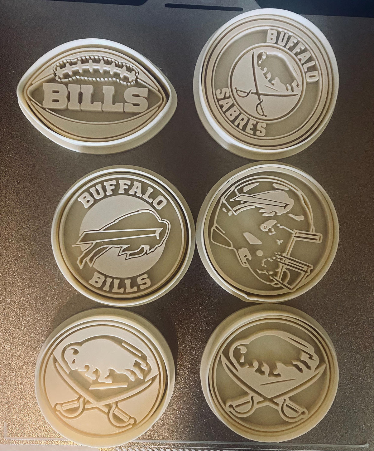 Buffalo Football & Hockey Cookie Cutters – 6pc Set