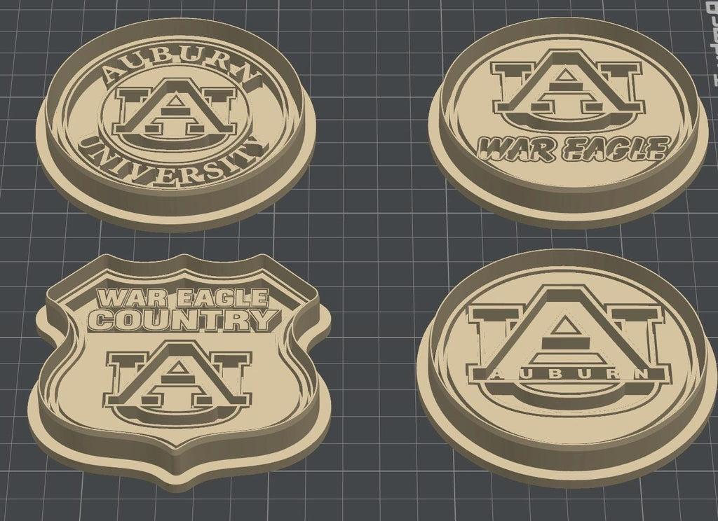 Auburn Football  | War Eagle Cookie Cutters Set - 4/pk