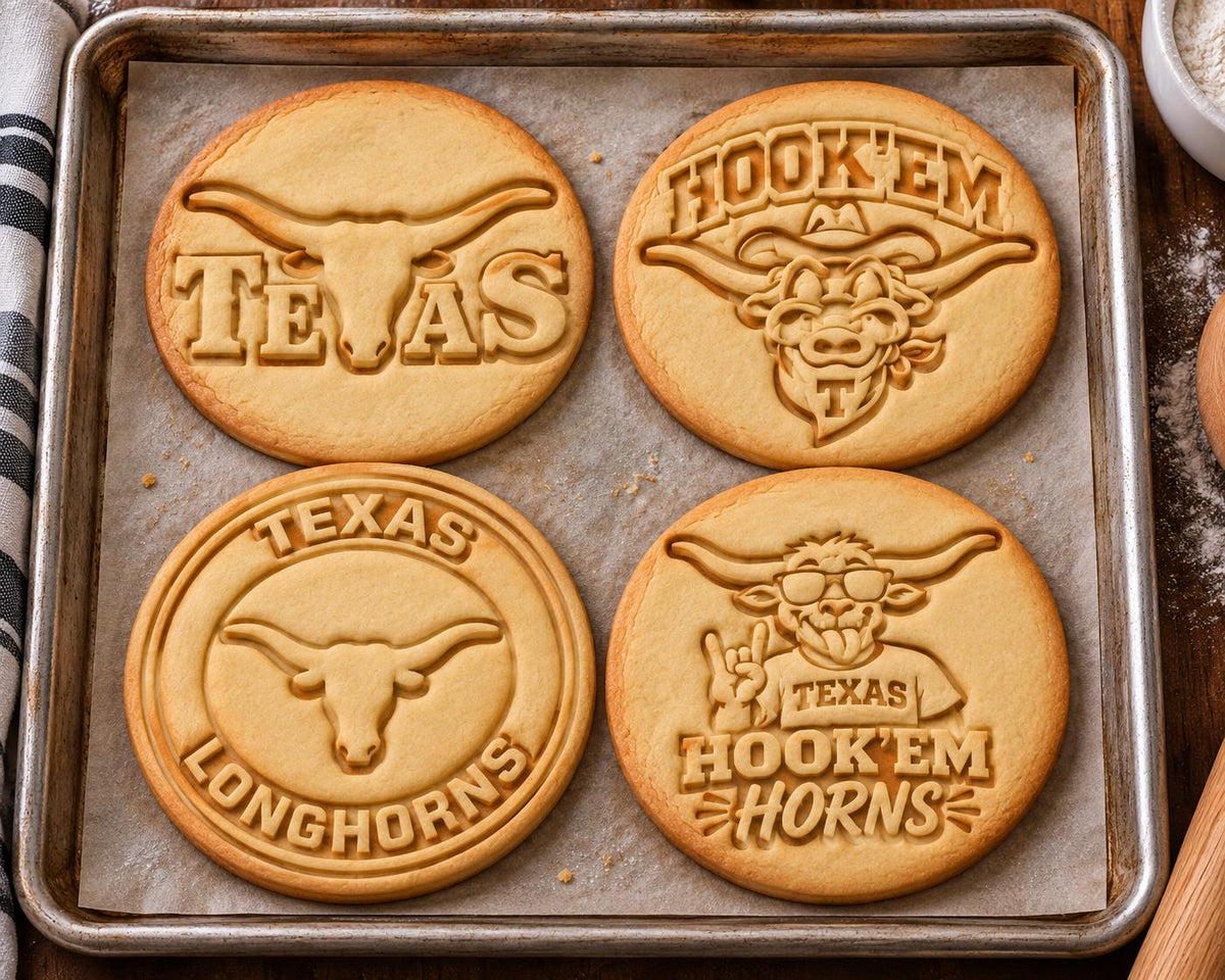 Texas Longhorns Inspired Cookie Cutters – Set of 4