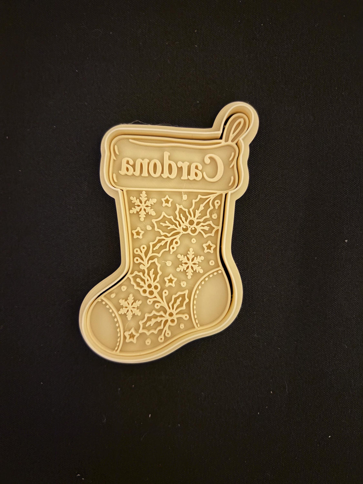 Personalized Christmas Stocking Cookie Cutter & Stamp