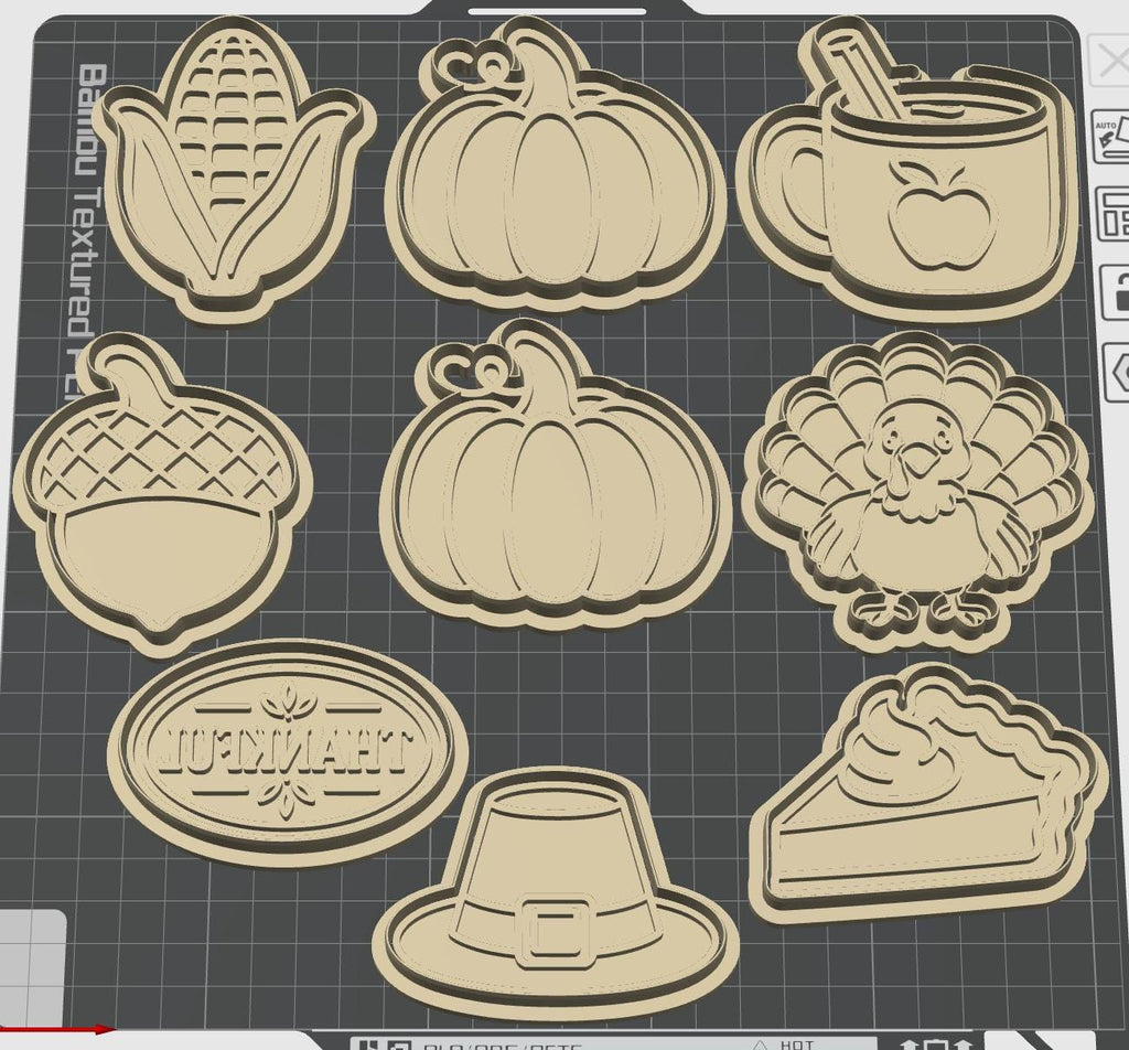 Thanksgiving Inspired Cookie Cutter Set of 9